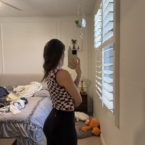 Checkered Sleeveless Top